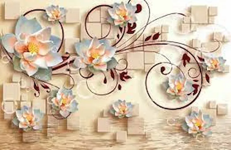 خرید و قیمت کاشی طرح گل برجسته